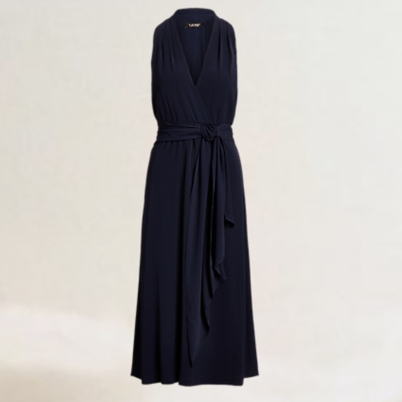 Lauren Ralph Lauren Dresses & Skirts - NWT Lauren Ralph Lauren Silky Georgette 154-Cocktail Dress Navy Blue Size 6